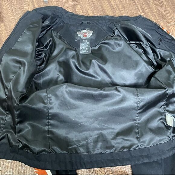 Harley-Davidson Motorcycle Embroidered Prestige Cotton Riding Jacket Women Small - Picture 7 of 15